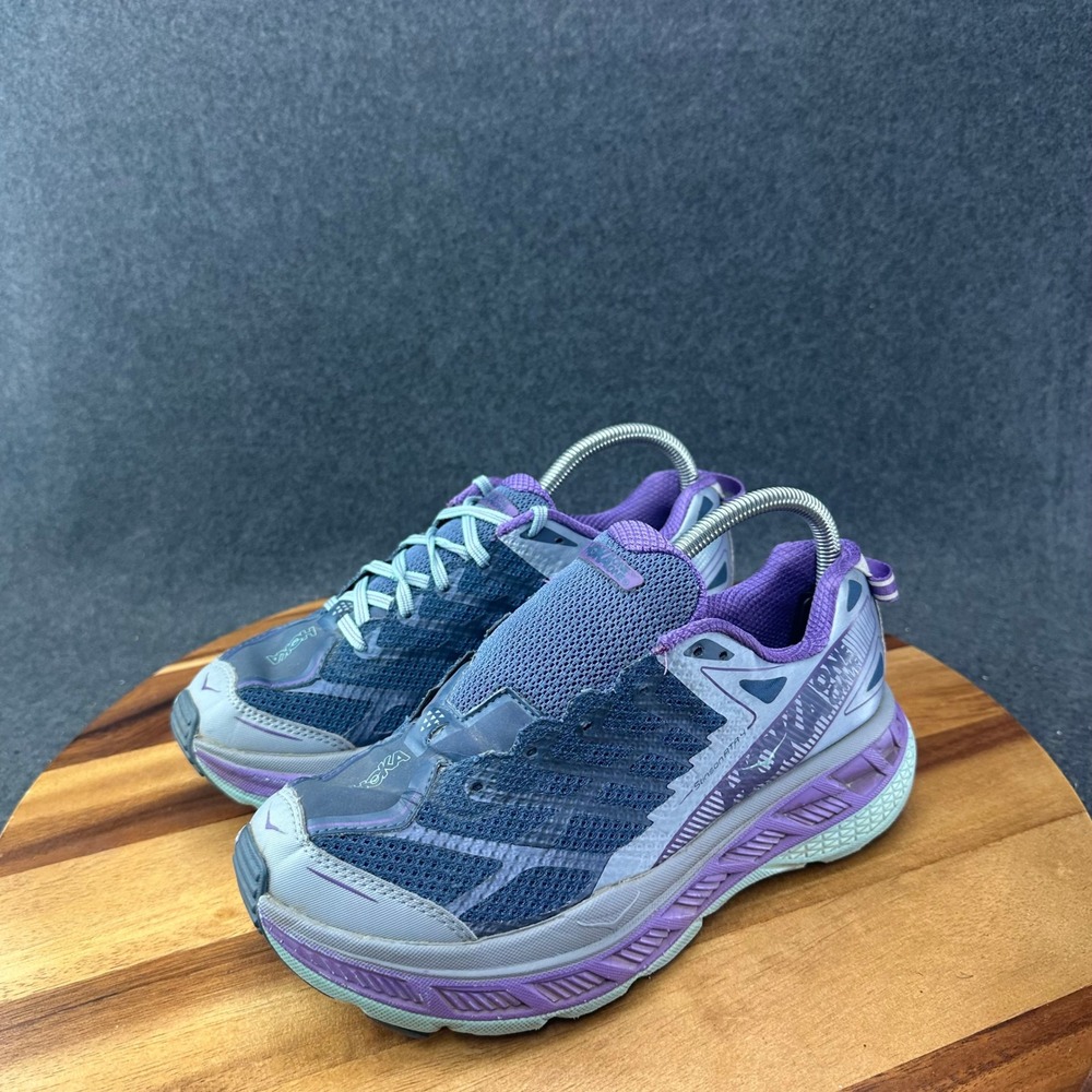 Hoka One One Stinson ATR 4 Womens 7.5 Running Shoes Navy Violet 1016789 TVIN - Picture 7 of 16